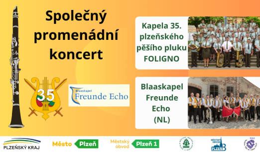 Společný koncert Kapely 35. plzeňského pěšího pluku FOLIGNO s Blaaskapel Freunde Echo z Holandska