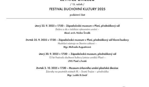 Letnice umělců/15. ročník/Festival duchovní kultury 2025/Podzimní část