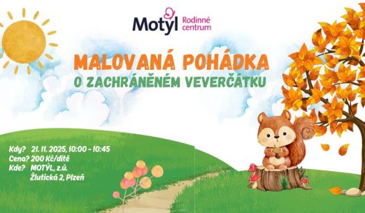 Malovaná pohádka "O Zachráněném veverčátku