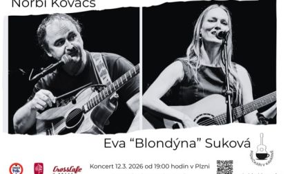 Eva "Blondýna" Suková a Norbi Kovács v CrossCafe "U Práce"