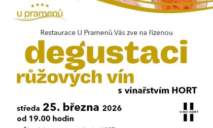 Degustace růžových vín v restauraci U Pramenů