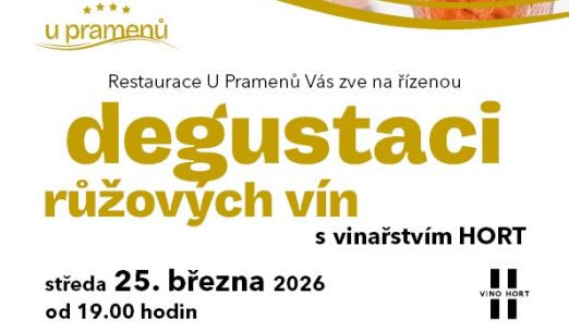 Degustace růžových vín v restauraci U Pramenů