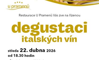 Degustace italských vín v restauraci U Pramenů