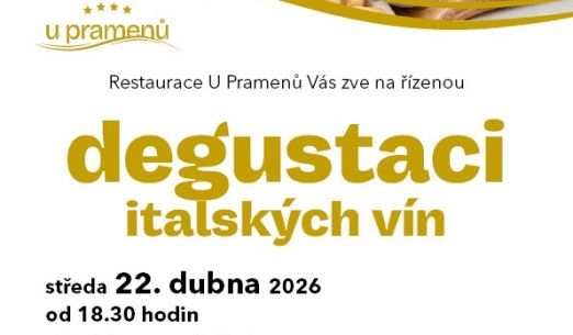 Degustace italských vín v restauraci U Pramenů