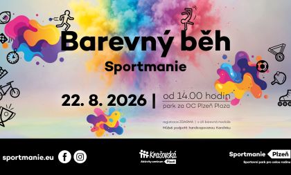 Barevný běh Sportmánie - Zábavný nesoutěžní běh pro celou rodinu