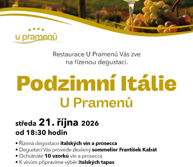 Podzimní Itálie – Degustace italských vín a prosecca 21.10.2026