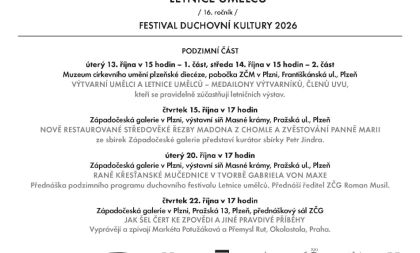 Letnice umělců - podzimní část