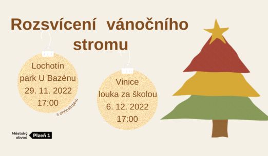 Rozsvícení vánočního stromu na Vinicích